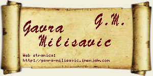 Gavra Milisavić vizit kartica